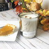 Fall Festival - Pumpkin Spice Metallic Glass Wooden Wick Soy Candle - Fall Collection