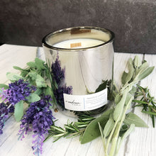  Tranquil Garden - Rosemary Sage Lavender Scented - Metallic Glass