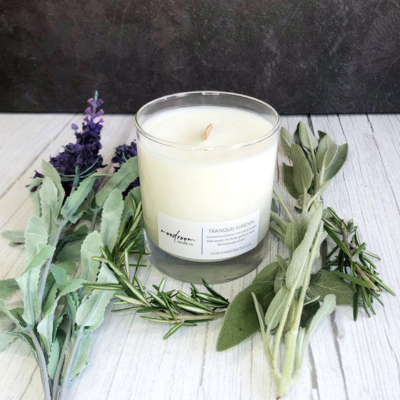 Tranquil Garden - Rosemary Sage Lavender Scented - Signature Tumbler
